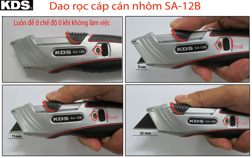 dao rọc cáp trượt rút KDS SA-12B