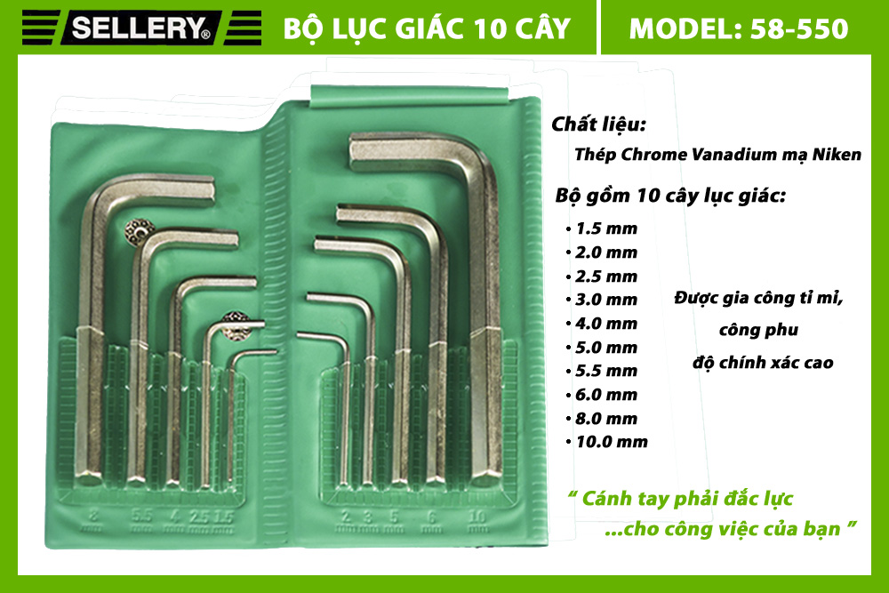 BỘ LỤC GIÁC 10 CÂY SELLERY 58-550