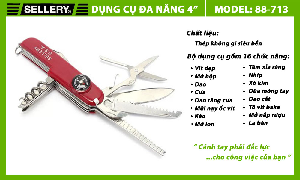 DỤNG CỤ ĐA NĂNG 4” SELLERY 88-713