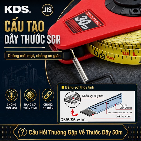 Phân Loại Và Thông Số Kỹ Thuật Thước Dây 50m