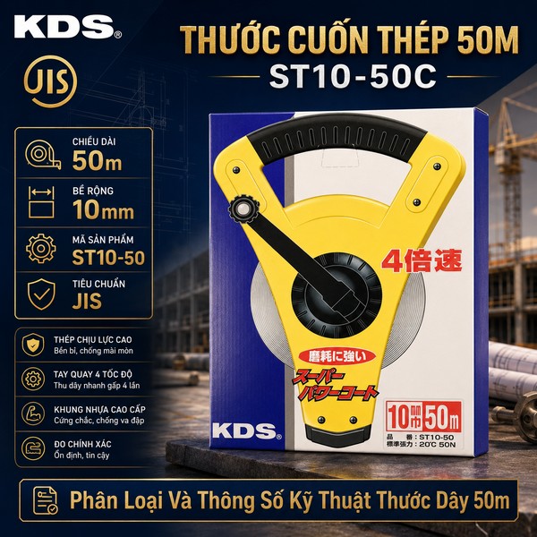 Thước Dây 50m Chính Hãng, Chuẩn Đo Công Trình