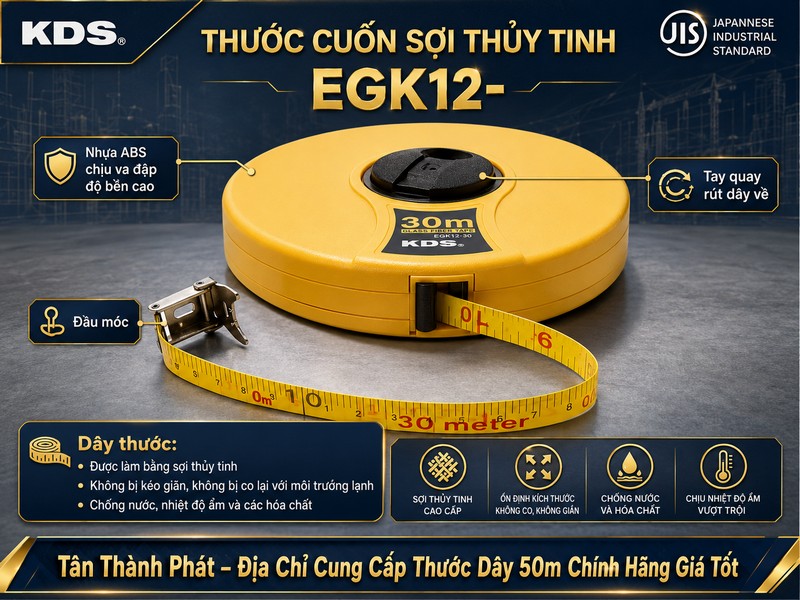 Tân Thành Phát – Địa Chỉ Cung Cấp Thước Dây 50m Chính Hãng Giá Tốt