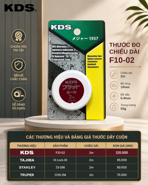 Các Thương Hiệu Và Bảng Giá Thước Dây Cuộn