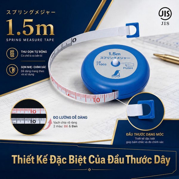 Thiết Kế Đặc Biệt Của Đầu Thước Dây