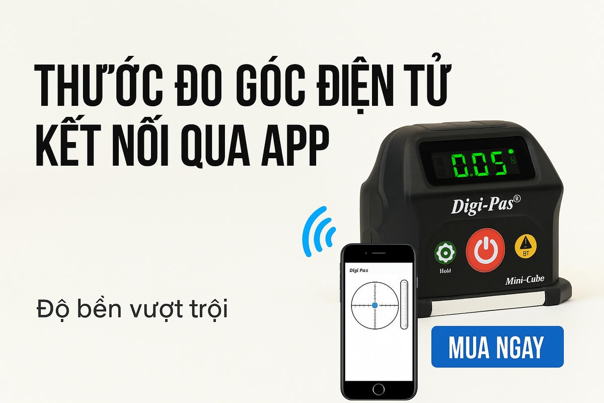 Thước Đo Góc Điện Tử Thông Minh Kết Nối Điện Thoại Digipas DWL-90Pro