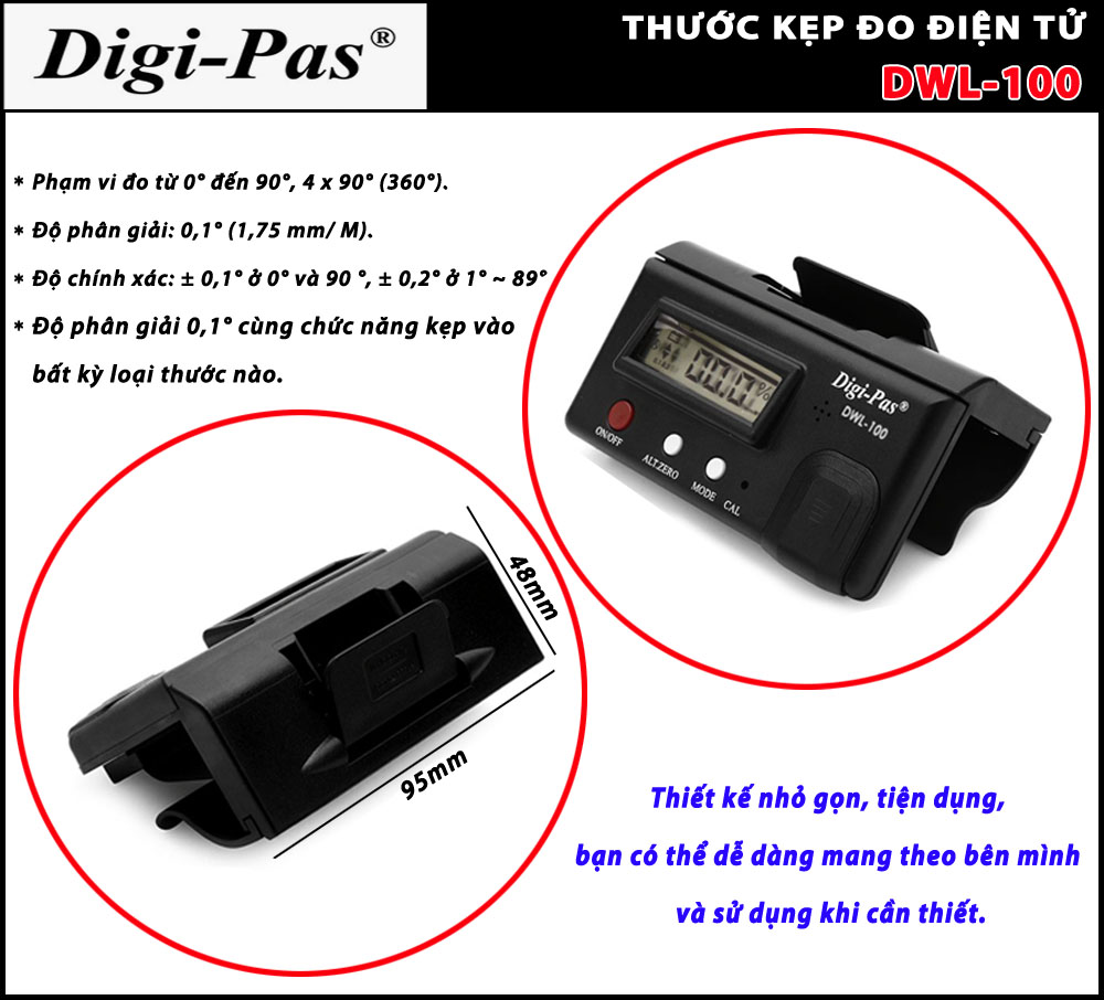 CÁC TÍNH NĂNG NỔI TRỘI CỦA THƯỚC THỦY DWL-100: