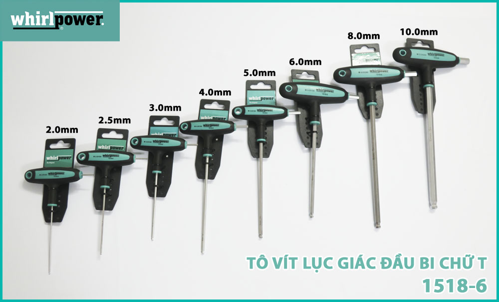 Tô vít lục giác chữ T (đầu bi) Whirlpower 1518-6