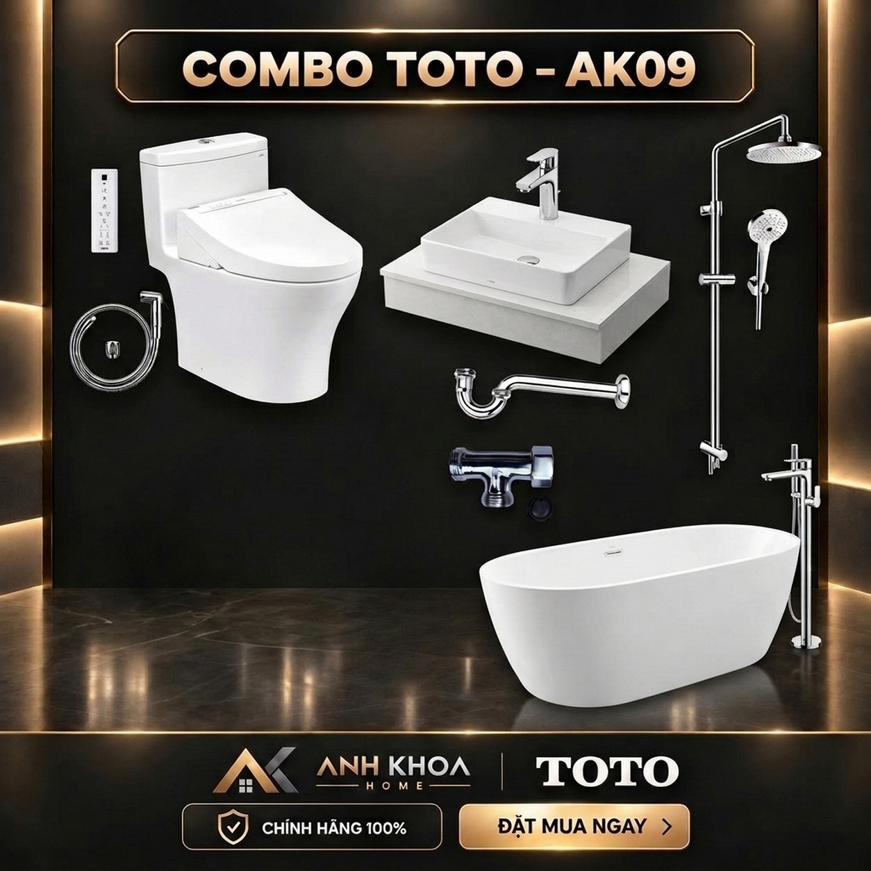 Combo thiết bị vệ sinh TOTO AK09