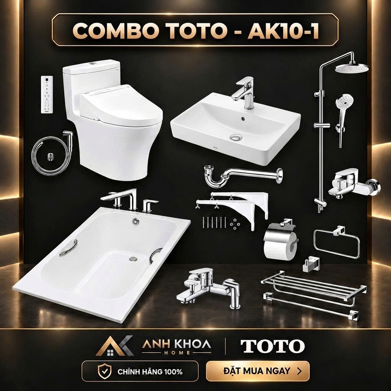 Combo thiết bị vệ sinh TOTO AK10-1