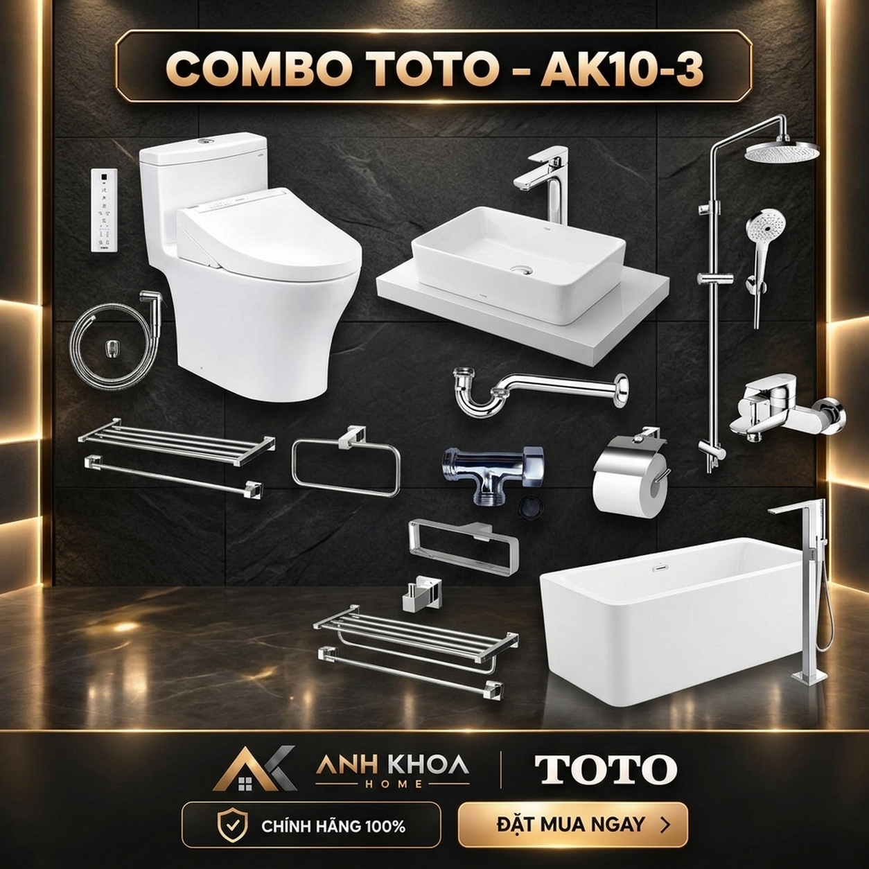 Combo thiết bị vệ sinh TOTO AK10-3