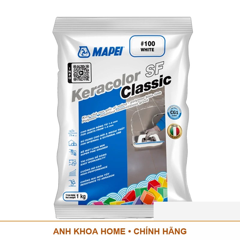 Keo chà ron Keracolor SF Classic 100 White