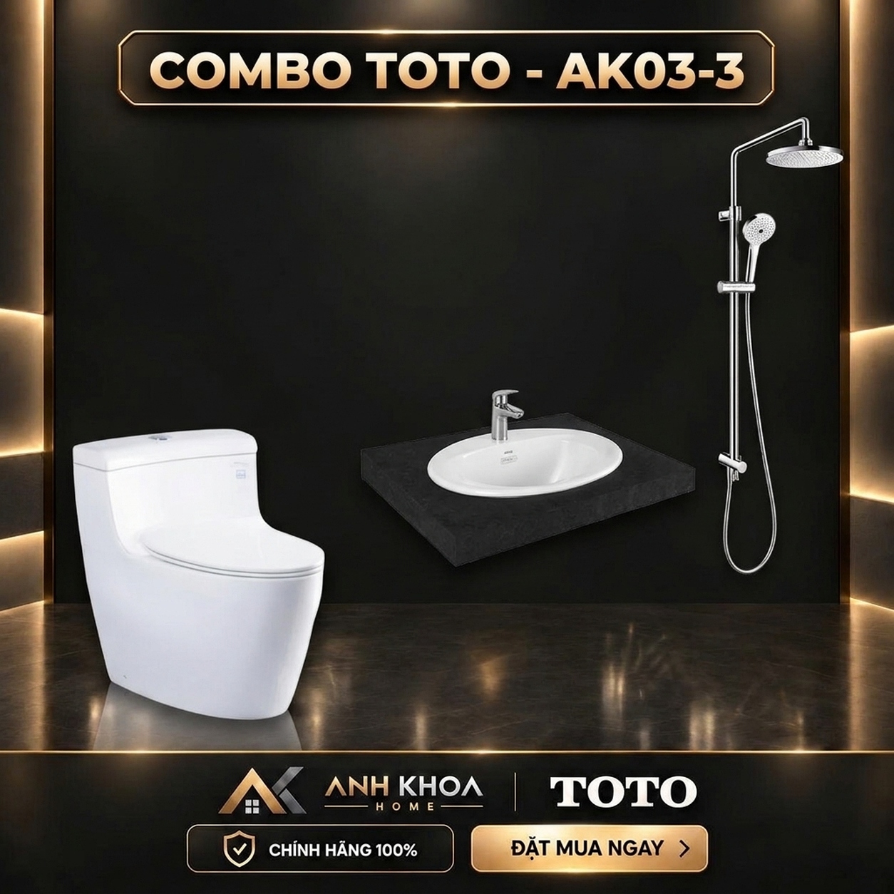 Combo thiết bị vệ sinh TOTO AK03-3