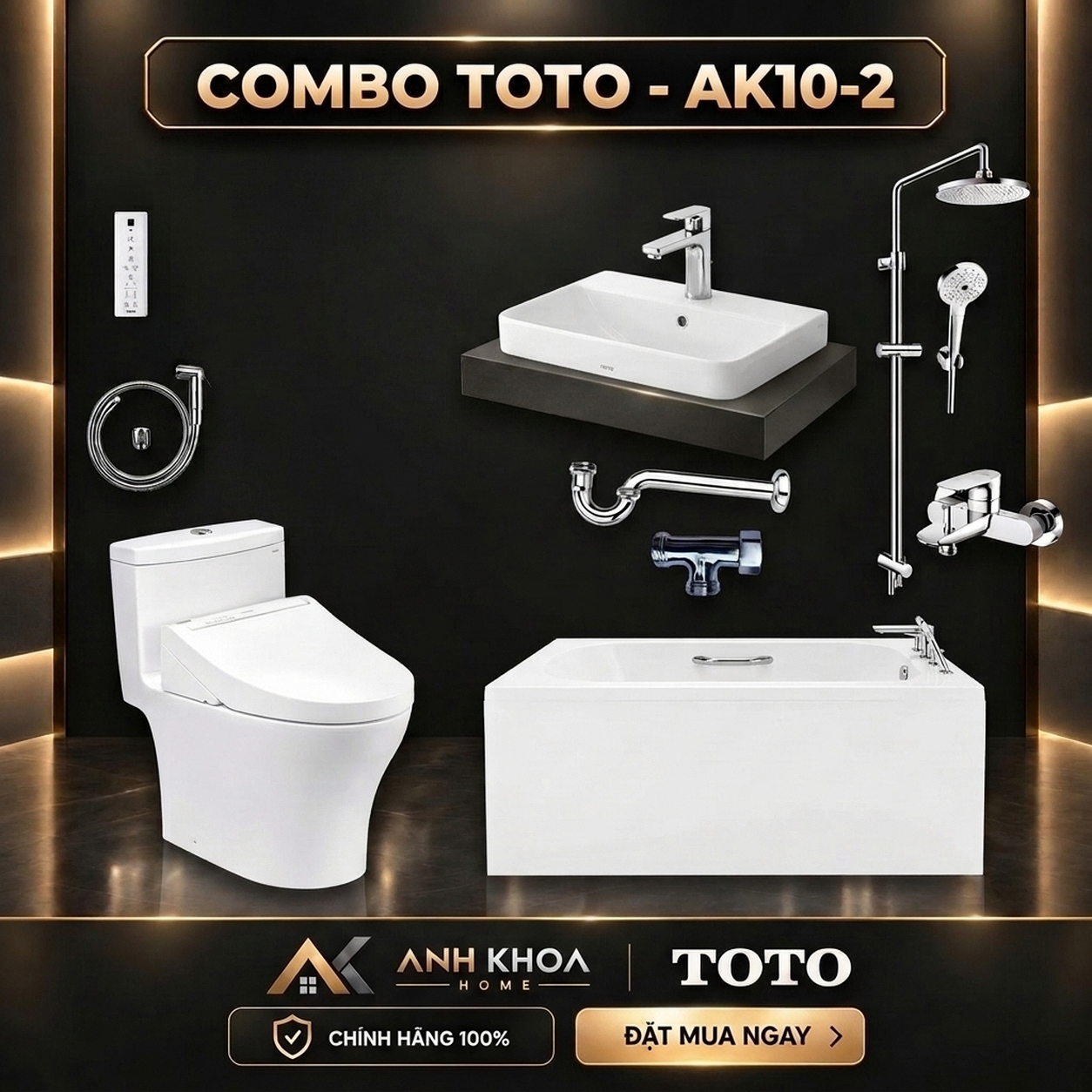 Combo thiết bị vệ sinh TOTO AK10-2