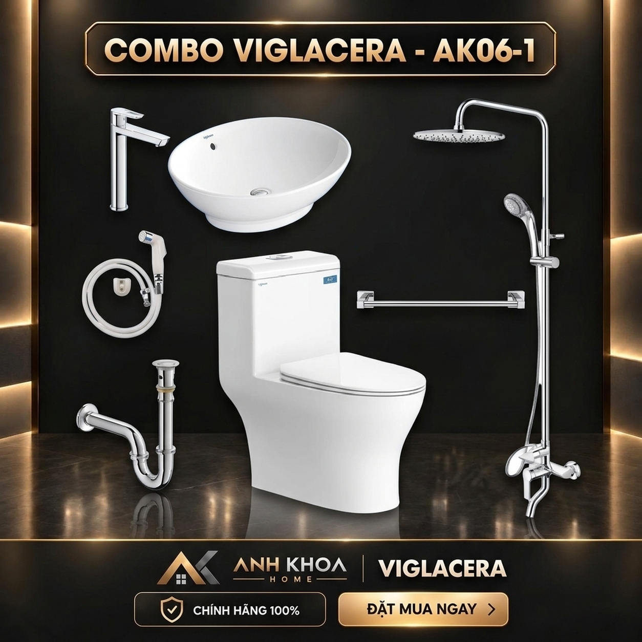 Combo thiết bị vệ sinh Viglacera AK06-1