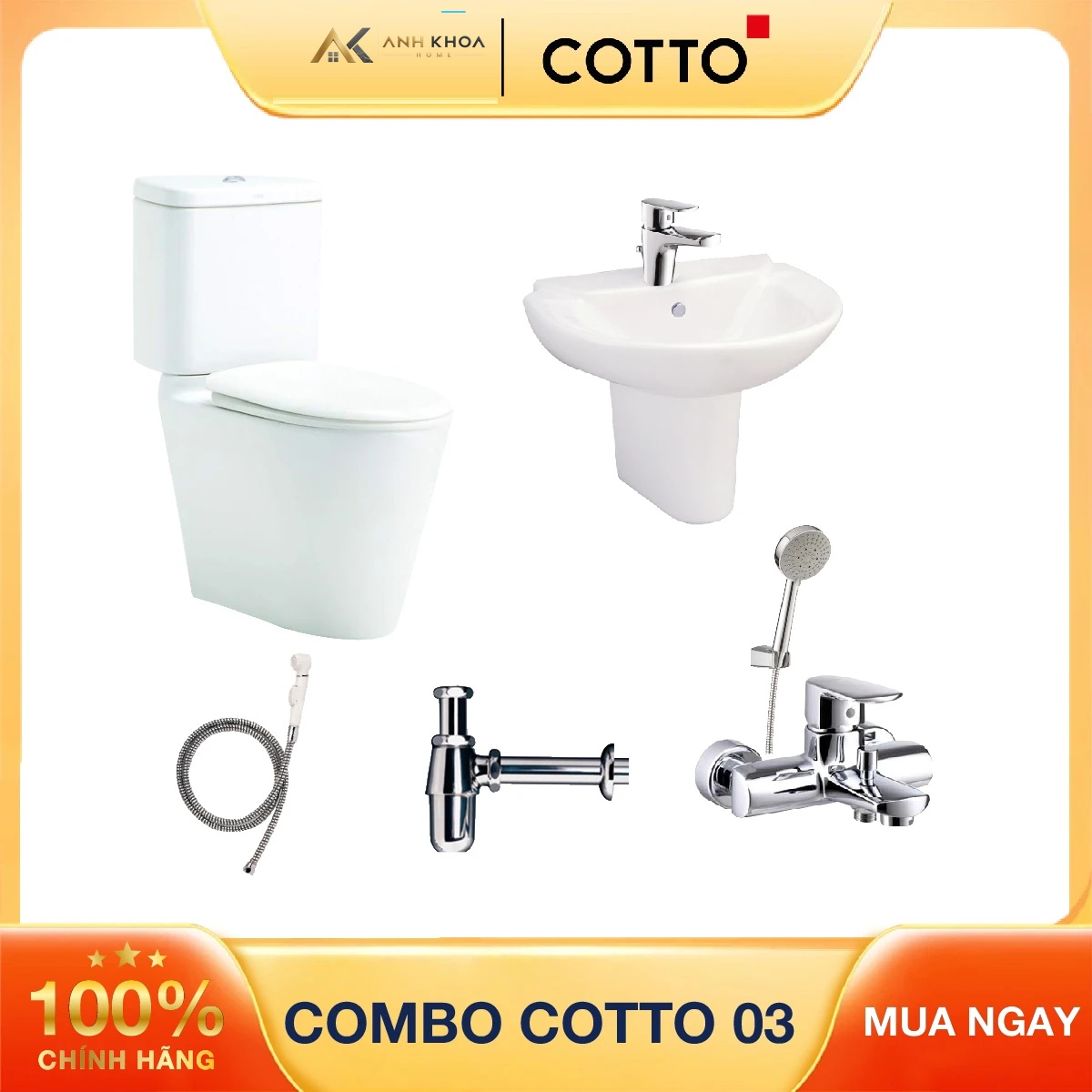combo thiết bị vệ sinh cotto 3