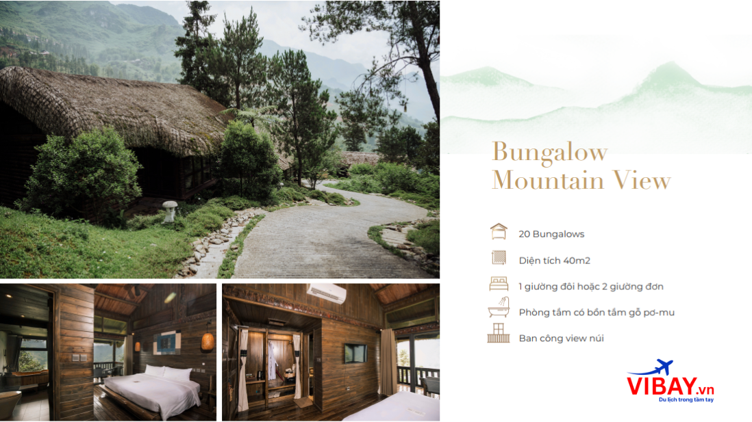 Sapa Jade hill resort hạng phòng Bungalow mountain view