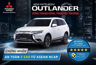 MITSUBISHI OUTLANDER ĐẠT CHỨNG NHẬN TIÊU CHUẨN AN TOÀN 5 SAO ASEAN NCAP