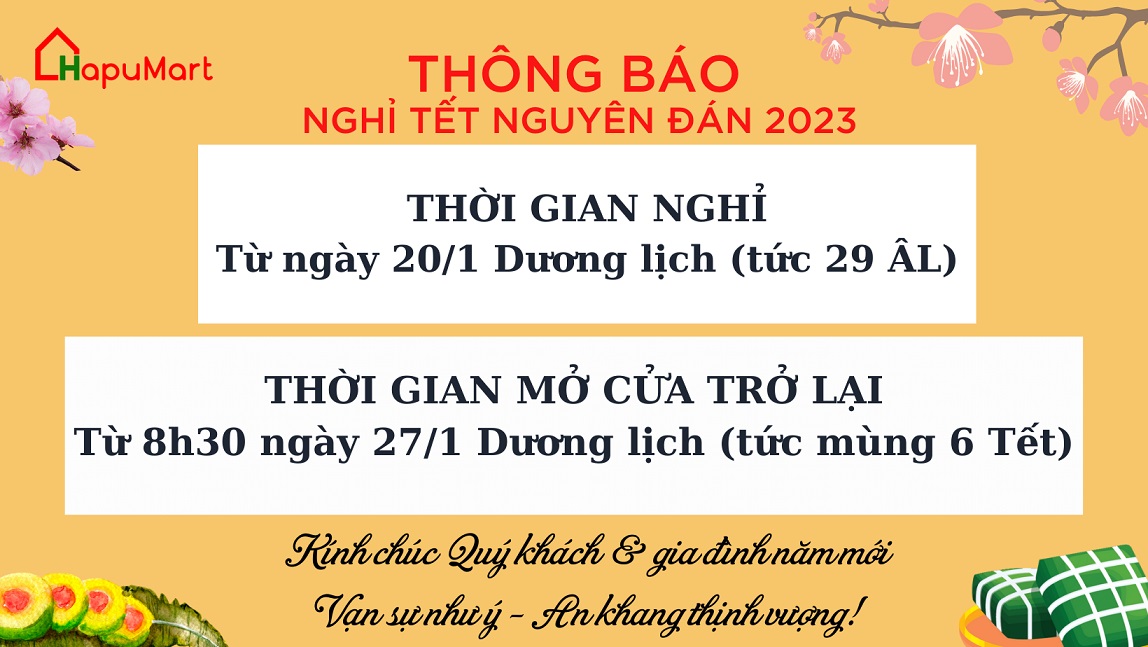 Lịch nghỉ Tết nguyên đán 2023