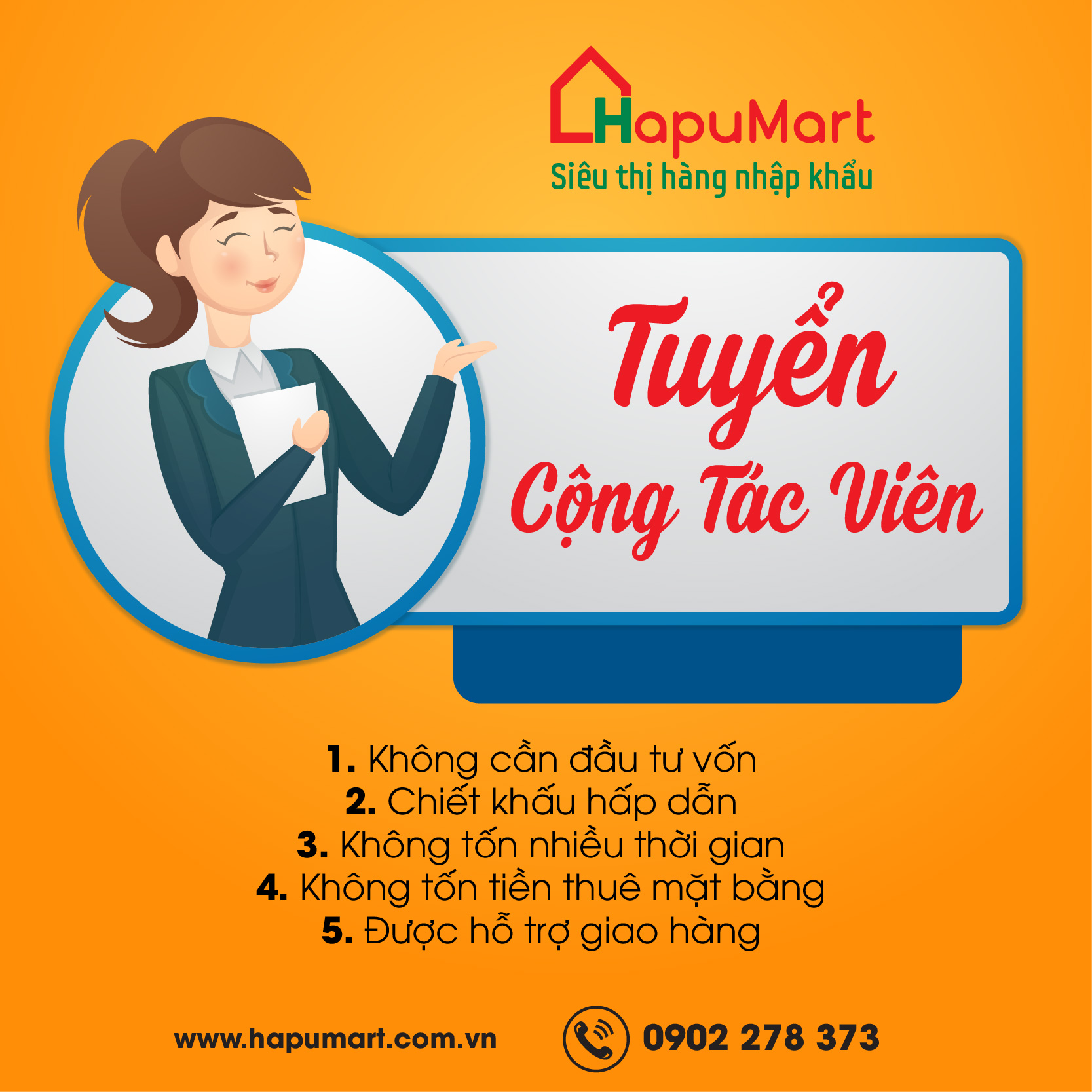 HapuMart tuyển Cộng tác viên kinh doanh Online