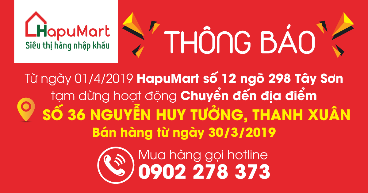 HapuMart thay đổi địa điểm hoạt động kinh doanh