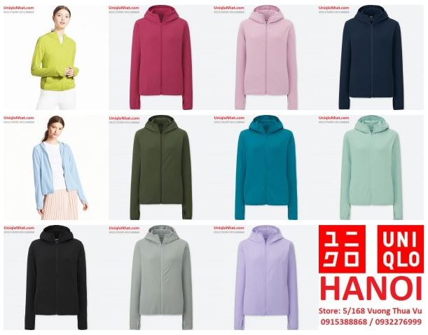 Áo chống nắng nữ Uniqlo 62 blue 182224