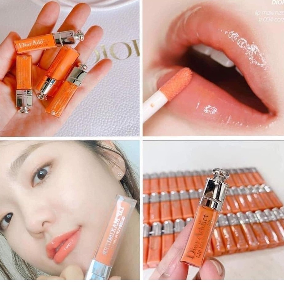 Review Son Dưỡng Dior 004 Coral Addict Lip Glow Màu Cam San Hô