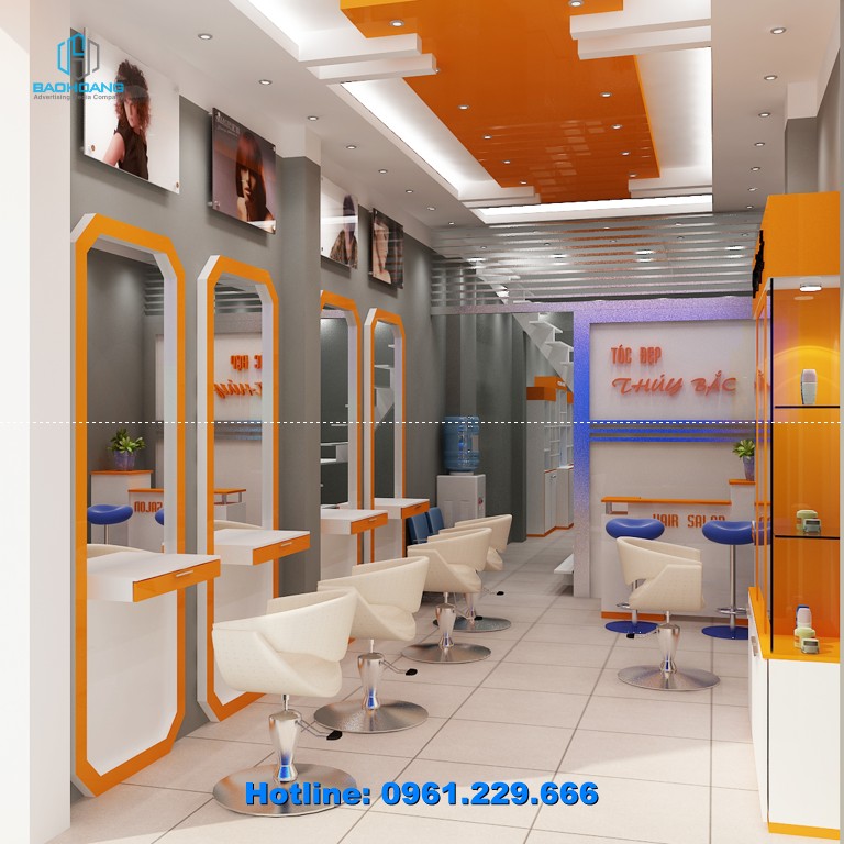 Thiết kế thi công Salon tóc - Liên hệ: 0961 229 666.