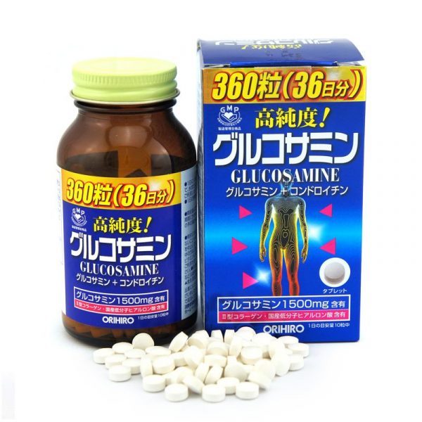 VIÊN UỐNG BỔ XƯƠNG KHỚP GLUCOSAMINE ORIHIRO NỘI ĐỊA NHẬT,900 VIÊN