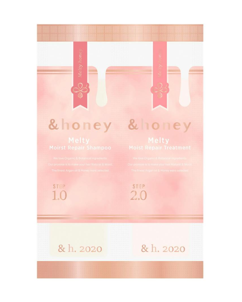 Gói dầu gội - xả dưỡng tóc suôn mượt vào nếp &honey melty 10ml