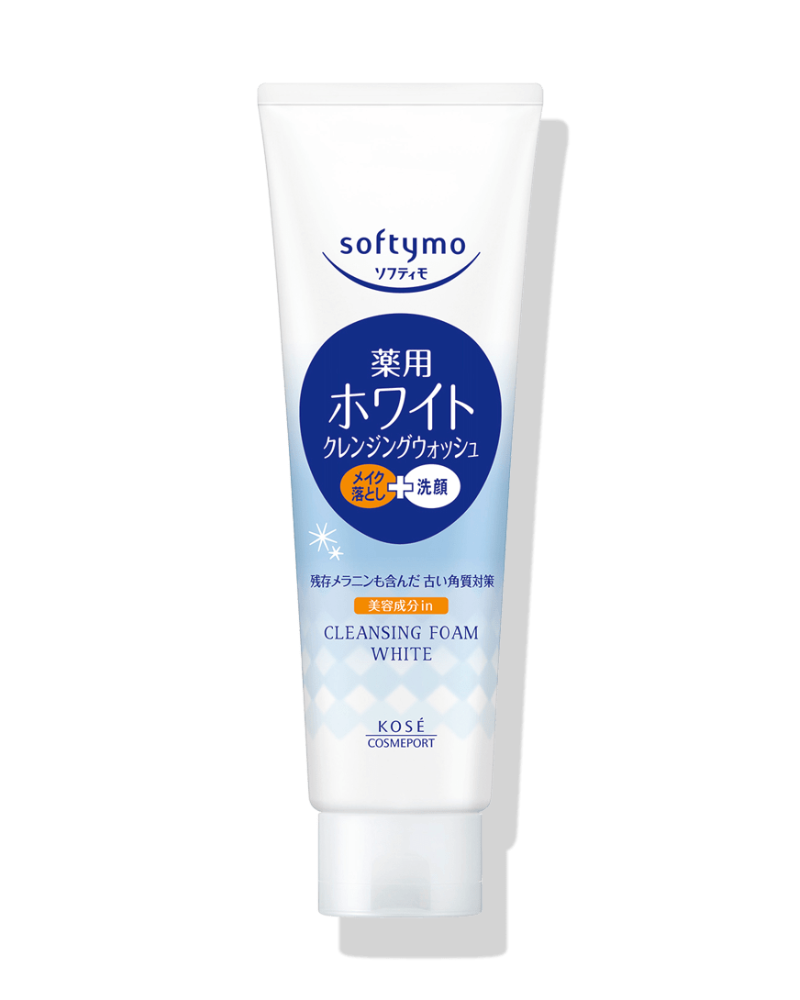 Sữa rửa mặt & tẩy trang tạo bọt dưỡng trắng da Softymo tuýp 60g