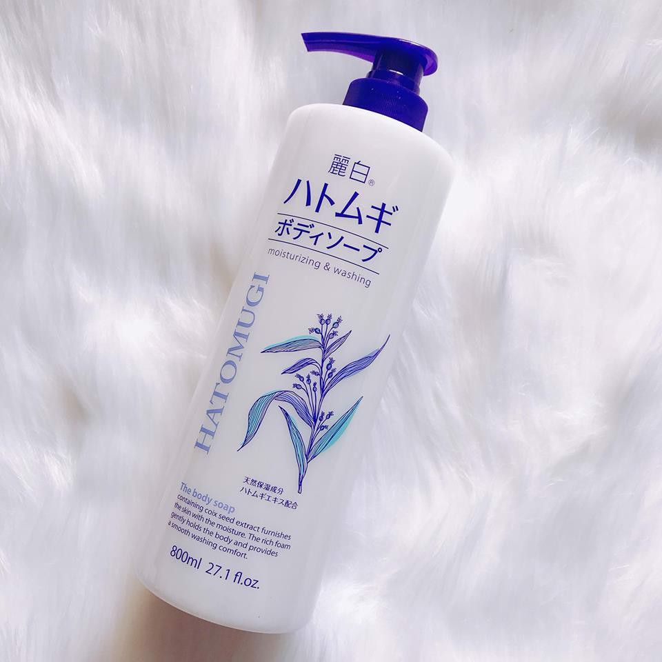 SỮA TẮM DƯỠNG ẨM VÀ LÀM TRẮNG SÁNG DA REIHAKU HATOMUGI BODY SOAP 800ml