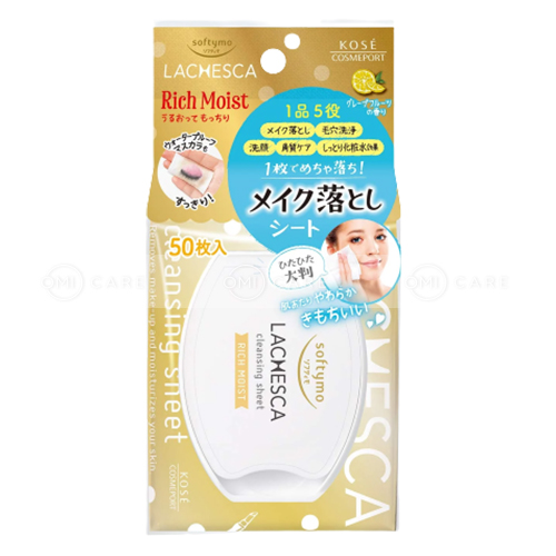 Khăn ướt tẩy trang siêu dưỡng ẩm Softymo Lachesca