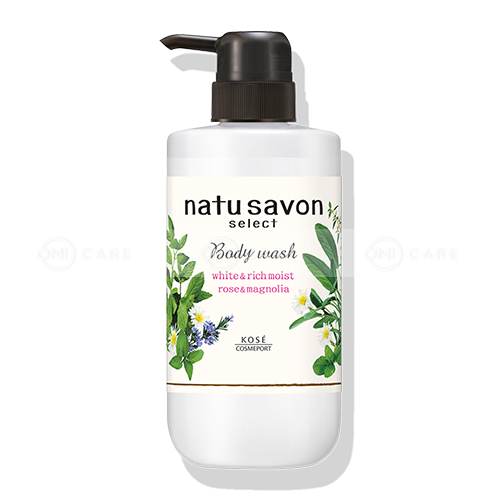 Sữa tắm tạo bọt dưỡng trắng và làm mềm mịn da Softymo Natu Savon hương hoa hồng và mộc lan chai 500 ml