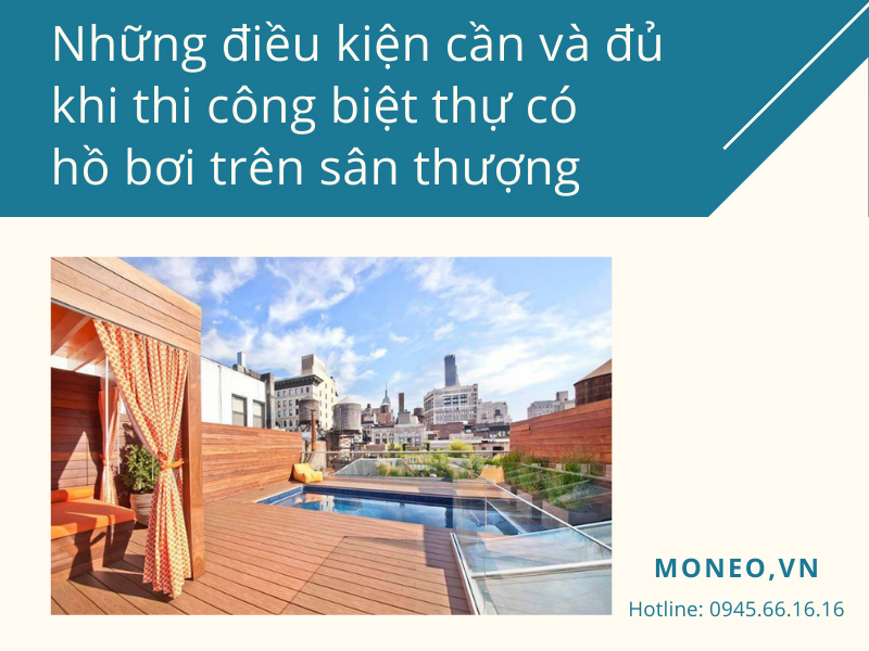 Biệt thự có hồ bơi trên sân thượng