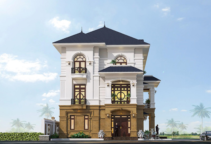 Mẫu mặt tiền biệt thự tân cổ điển đẹp