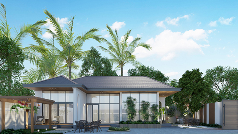 thiết kế nhà biệt thự vườn cao cấp 1 tầng đẹp