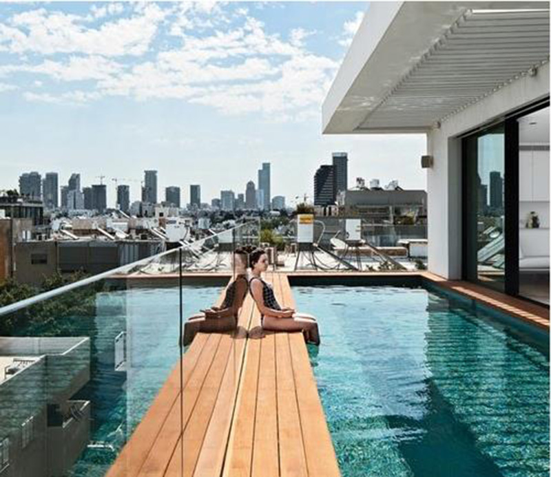 Giới thiệu các mẫu thiết kế nhà có hồ bơi trên sân thượng