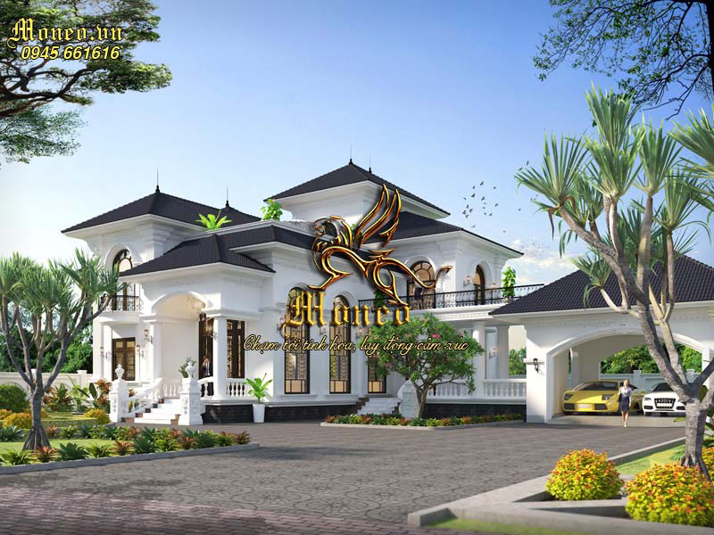 thiết kế nhà biệt thự vườn cao cấp 1 tầng