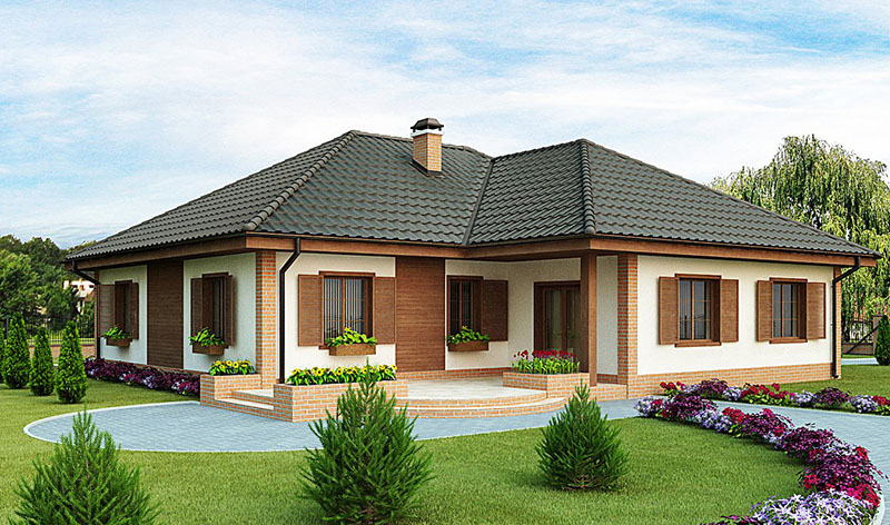 mẫu thiết kế nhà biệt thự vườn cao cấp 1 tầng đơn giản đẹp