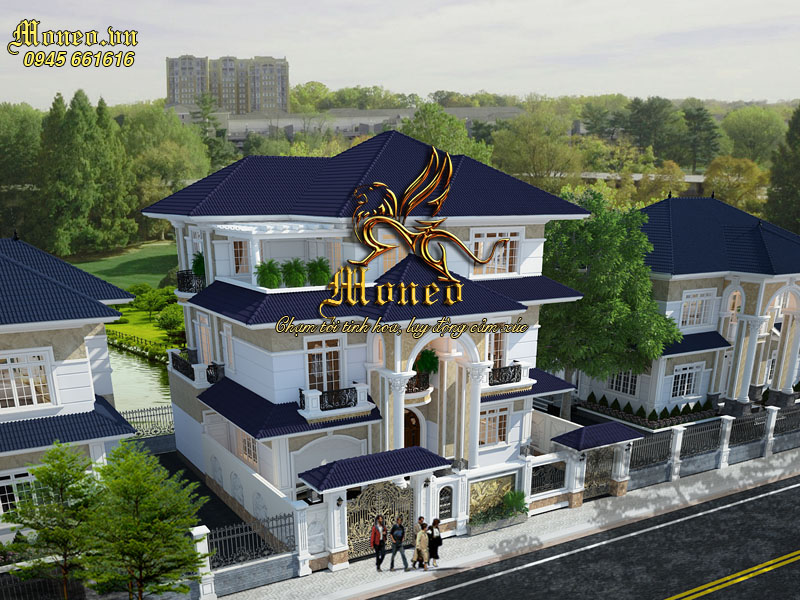 Mẫu biệt thự tân cổ điển 3 tầng kiểu pháp