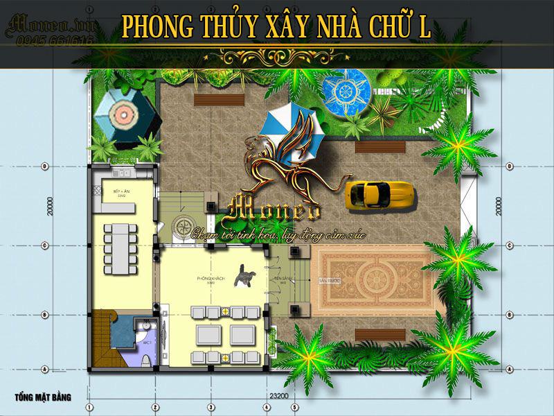 phong thủy xây nhà chữ L