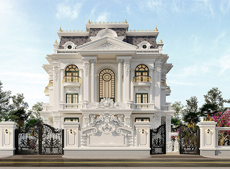 mẫu thiết kế biệt thự cổ điển 