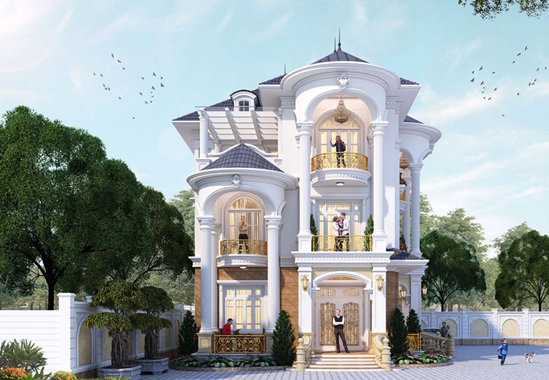 mẫu thiết kế biệt thự cổ điển