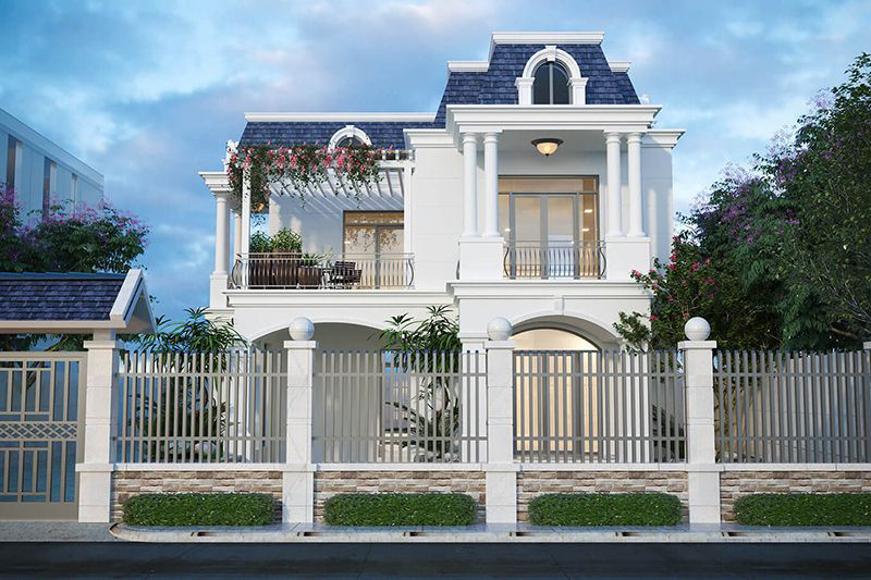 Mẫu mặt tiền biệt thự tân cổ điển đẹp