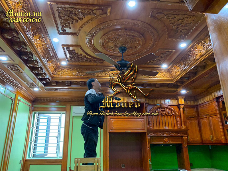 hình ảnh thiết kế nội thất gỗ phong cách cổ điển