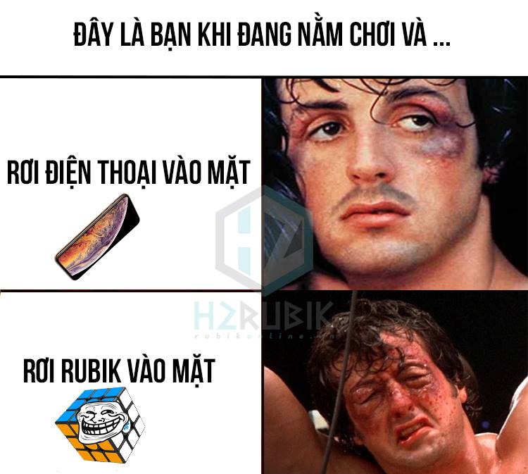 💥Sự khác biệt giữa nằm chơi điện thoại và nằm chơi Rubik 😂