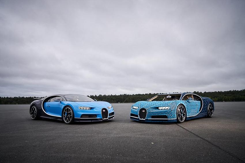 LEGO Bugatti Chiron Siêu xe có kích thước 1:1 so với bản gốc