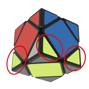 Cách giải Rubik Skewb - 4 viên góc còn lại