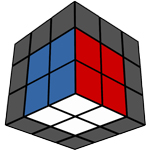 Bước 1: Xây dựng block 2x2x2 (hiển thị mặt đáy)