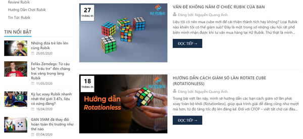 Hướng dẫn chơi H2 Rubik